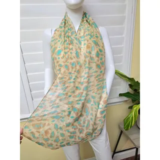 Photo of Cream Printed Y2K 90s Light Infinity Scarf OSFM