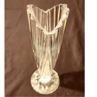 Photo of Marquis by Waterford Crystal Bud Vase 7.25" Fluted Cut Glass Flower Vase