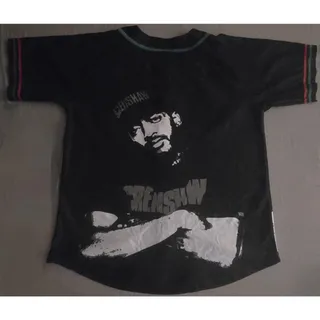 Photo of Headgear Classics Malcom X Nipsey Men's Hussle Crenshaw Jersey Size S Black