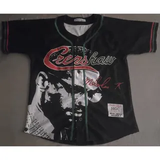 Photo of Headgear Classics Malcom X Nipsey Men's Hussle Crenshaw Jersey Size S Black