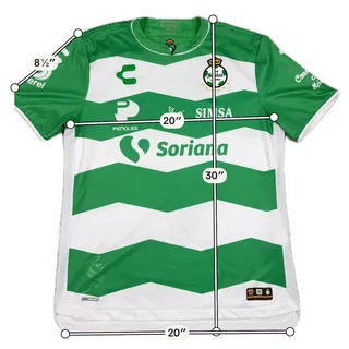 Photo of Charly Santos Laguna 2023/24 Home Jersey Men's L Green White Liga MX