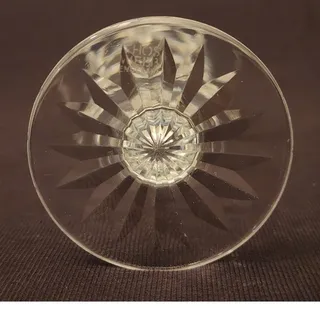 Photo of Vintage Thomas Webb England Fine Cut Crystal Bud Vase 4.75" Acid Etched Signed