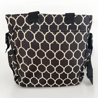 Photo of Skip Hop Duo Signature Diaper Bag Onyx Tile Black Geometric Messenger Tote Bag