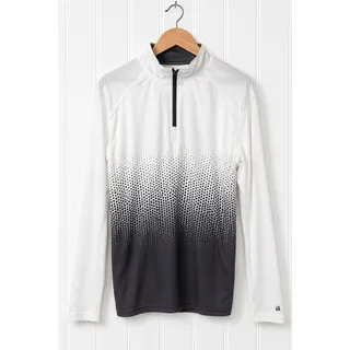 Photo of Badger Sport Quarter Zip Pullover Mens XL Ombre Gray Black Fosber Logo
