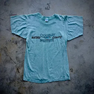 Photo of Vintage 70s Champion Nature Camps Rayon Blend Tee M