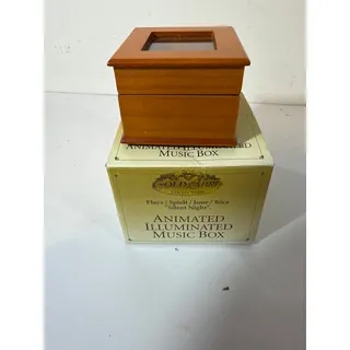 Photo of Mr Christmas Miniature Nativity Music Box Silent Night Animated Lights