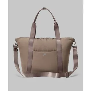 Photo of NWT Fabletics Everyday Tote Bag Brown Nylon Zip Top Gym Travel Commuter Sporty