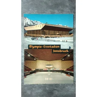 Photo of c1970 6x4 Postcard Olympic Ice Stadium Indoor/Outdoor Rinks Innsbruck Austria