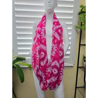 Photo of Charming Charlie Pink Tribal 90s Y2K Infinity Scarf OSFM