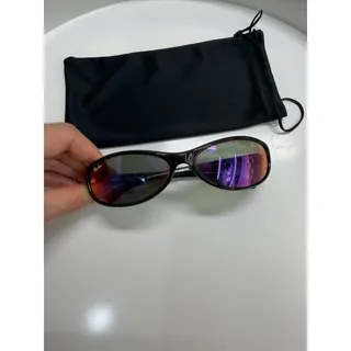 Photo of Ray-Ban RB4014 Raider 601 Men’s Wrap Sunglasses Black Frame Iridium Lens.