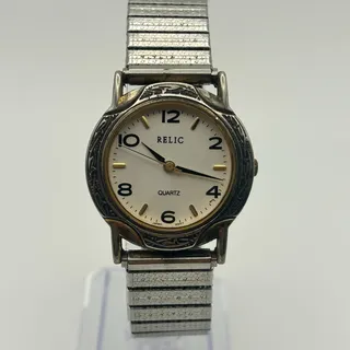 Photo of Vintage Relic Silver White Dial Expansion Strap Ladies Quartz Watch Working