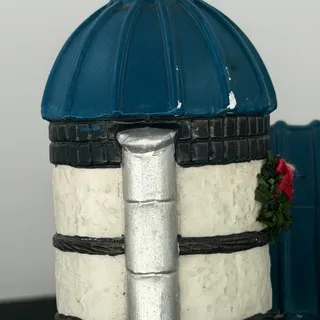 Photo of Christmas Valley Barn with Silo Lighted Christmas Village Farmhouse Decor Gift for Collector Vintage Holiday Barn for Mantel