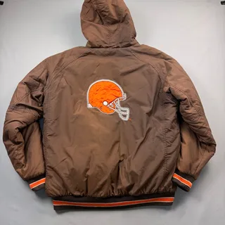 Photo of Vintage 90s Cleveland Browns Puffer Jacket Men's Large Competitor NFL Gameday 