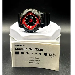 Photo of Casio Baby-G BA-110SN-1A Black Red Analog Digital Watch 100M 