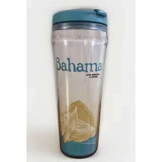 Photo of Starbucks Coffee Bahamas 2009 Travel Tumbler Turquoise Seashell & Cruise Ships
