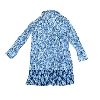 Photo of Lilly Pulitzer Lilith Tunic Dress Half Shell Blue White Oyster