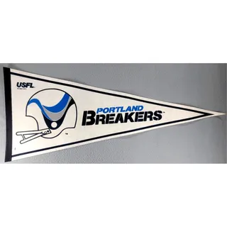 Photo of Vintage Portland Breakers USFL Pennant 1982 Original Football Banner Rare