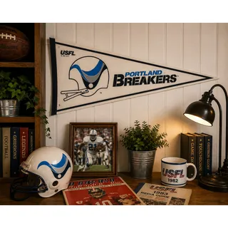 Photo of Vintage Portland Breakers USFL Pennant 1982 Original Football Banner Rare