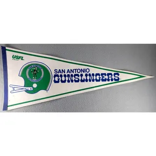 Photo of Vintage San Antonio Gunslingers USFL Pennant Rare 1982 Football Banner USA