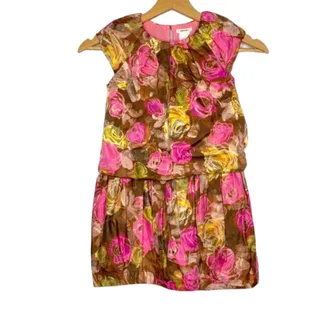 Photo of Crewcuts Pink Floral Bubble Dress Size 3