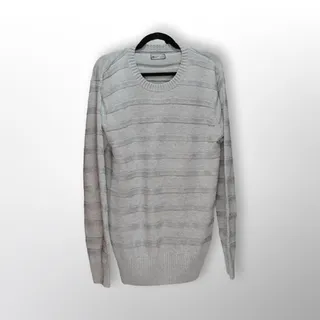 Photo of Orisue Men's Gray Crewneck Sweater - Size Large - Cotton