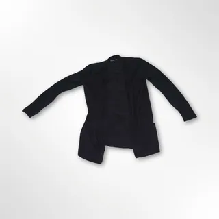 Photo of Devotion by Cyrus Black Ribbed Open Front Cardigan - Small