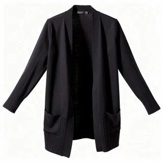 Photo of Devotion by Cyrus Black Ribbed Open Front Cardigan - Small
