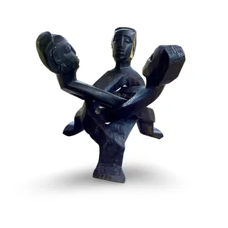 Photo of Three-Head Unity Carving (Black/Brown) 