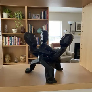 Photo of Three-Head Unity Carving (Black/Brown) 