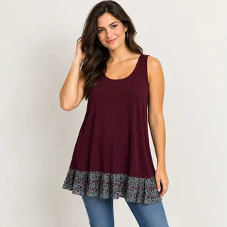 Photo of Logo Layers purple Large stretchy sleeveless top 