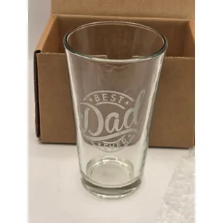 Photo of 2pc Dad Gift Glass Set Best Dad Ever & Daddy's Sippy Cup Wooden Box