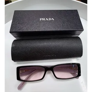 Photo of Prada VPR 14I Vintage Crystal Studded Black Lavender Glasses Frames Case 52 15