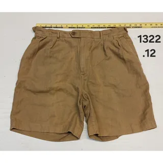 Photo of Austin Reed (36) Brown Pleated Cotton Khaki Chino Shorts