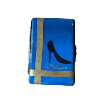 Photo of Vintage Limoges France Hand-Painted Trinket Box, High Heel Design