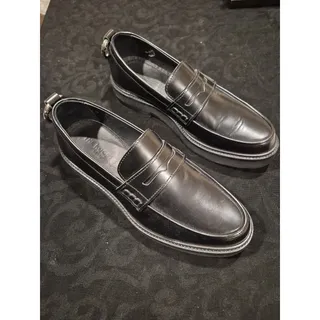 Photo of The KooplesMetal Ring Women shoes Size 37 Black Moccasins Leather