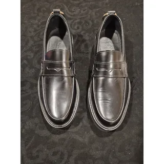 Photo of The KooplesMetal Ring Women shoes Size 37 Black Moccasins Leather