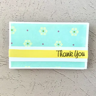 Photo of Thank You - Seafoam Flower Wallpaper - 3x5 Cards
