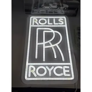 Photo of RR Luxury Car Inspired LED Wall Light Sign White Plug-In Decor Open Box