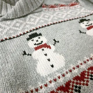 Photo of Gymboree Snowman Fair Isle Shawl Collar Sweater | Boys 3T | 100% Cotton Holiday