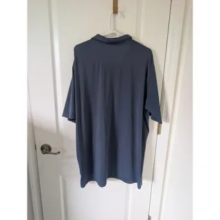 Photo of Hickey Freeman Mens Golf Polo Shirt Blue Geometric 2XL Polyester Short Sleeve