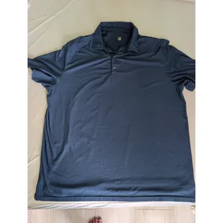 Photo of Hickey Freeman Mens Golf Polo Shirt Blue Geometric 2XL Polyester Short Sleeve