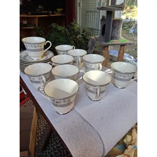 Photo of Set of 10 EUC Signed Milton Penrose Cups + Saucers (3252)