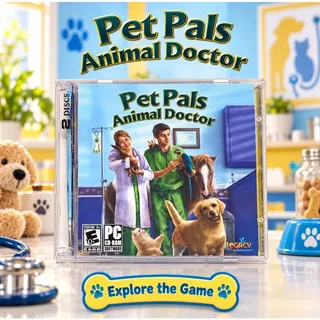 Photo of Pet Pals Animal Doctor PC CD ROM Legacy Interactive 2 Discs pre owned