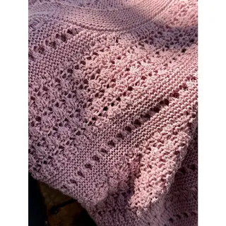 Photo of J Jill Dusty Rose Pointelle Open Knit Sweater Size S Cotton Blend