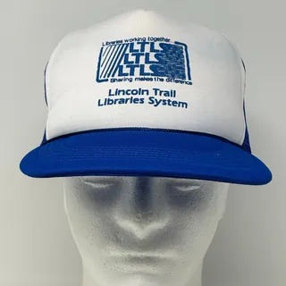Photo of Vintage 80s Illinois Libraries Trucker Hat Baseball Cap Lincoln Library Snapback