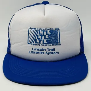 Photo of Vintage 80s Illinois Libraries Trucker Hat Baseball Cap Lincoln Library Snapback