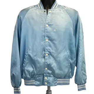 Photo of Vintage 80s Hewlett Packard Satin Jacket M Medium Computers Technology USA Blue