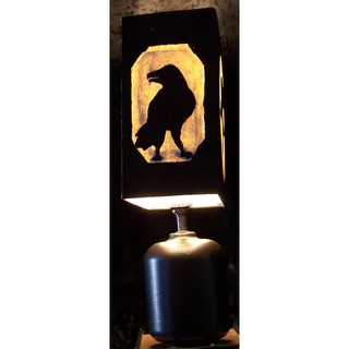 Photo of Shadow of Corvid Upcycled Table Lamp Gothic Dark Academia Halloween 17/25