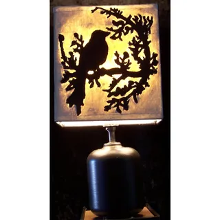 Photo of Shadow of Corvid Upcycled Table Lamp Gothic Dark Academia Halloween 17/25