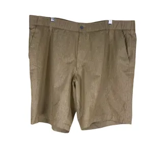 Photo of Swiss Tech Performance Shorts Men 42 Brown Khaki Stretch Chino Flat Front Casual